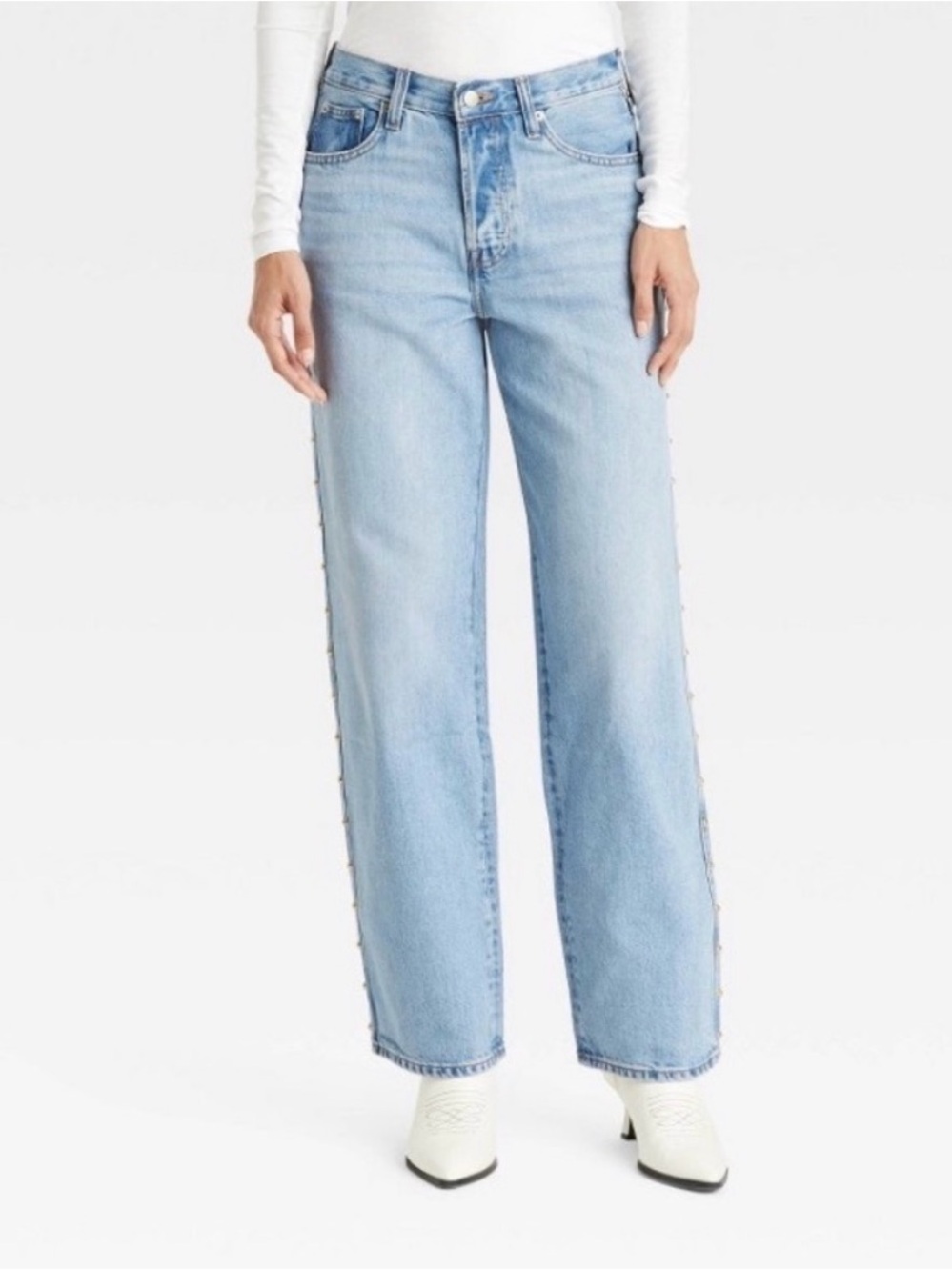 Universal Thread Straight-Leg w/ silver studs Jeans